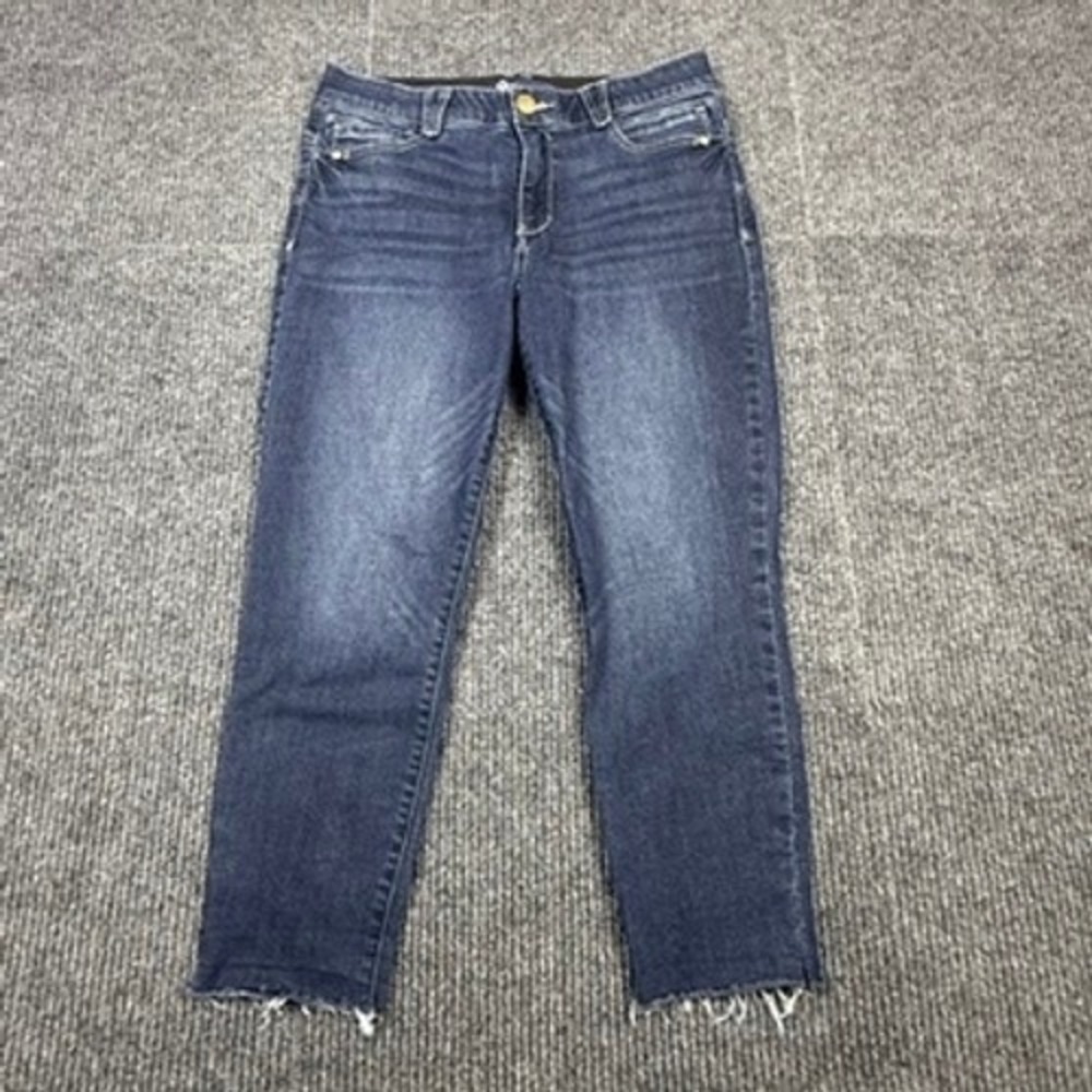 Democracy Ab solution Skinny Jeans 12P Dark Wash Frayed Hem BP1176BKAN